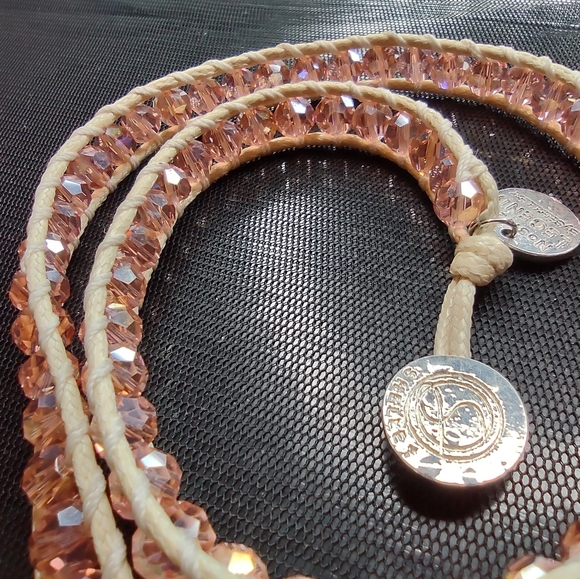 Legend By Shelley Necklace Wrap Limited Edition Multi-Tone Pink Crystals 25" - Picture 13 of 15